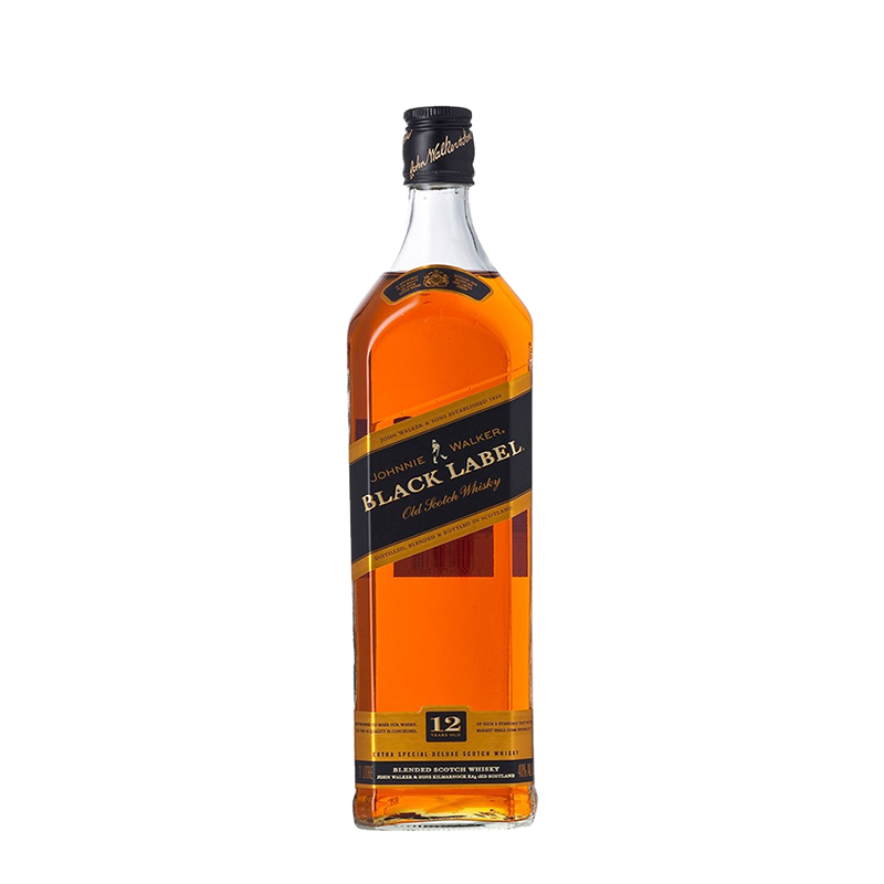 JOHNNIE WALKER  BLACK LABEL  </br>-  1 LITRE